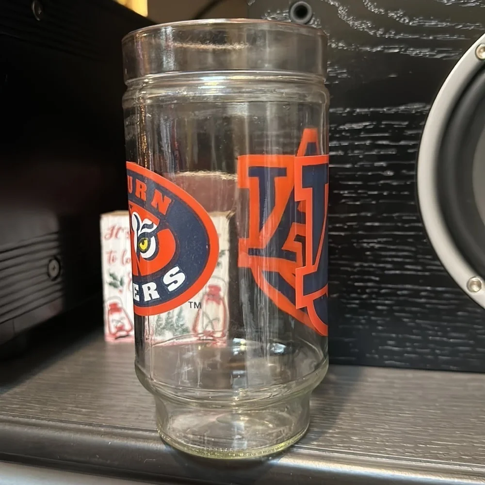 Auburn Tigers University College vintage glass cup